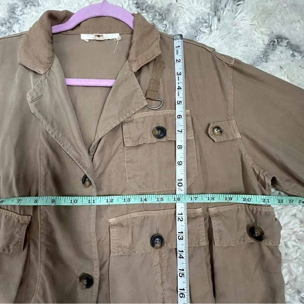 Velvet Torch Multi Pocket Utility Jacket in Khaki - Picture 14 of 14